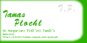 tamas plochl business card